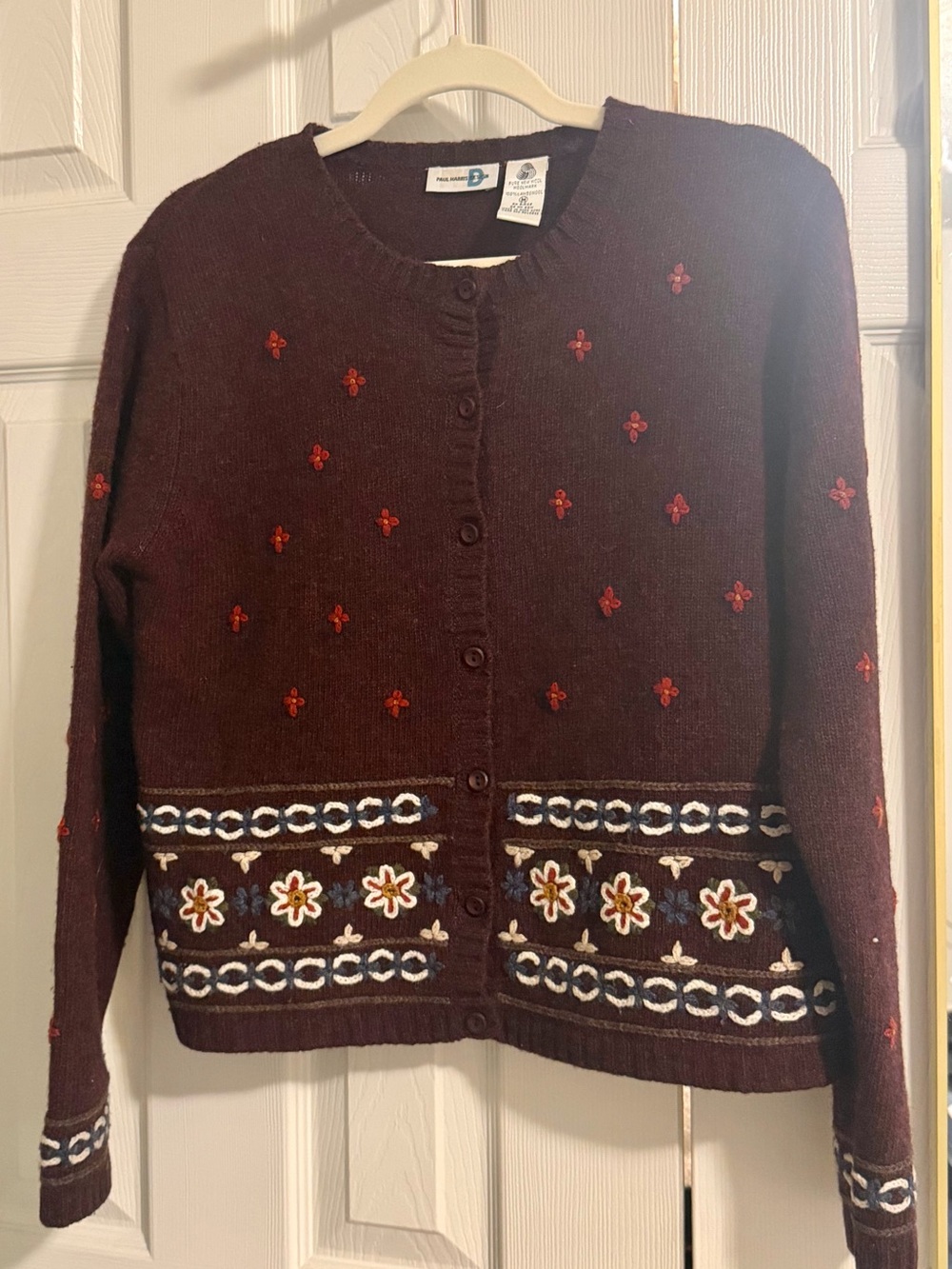 VTG Paul Harris Design Embroidered Cardigan XL Rare ASO Buffy Vampire Slayer 90s